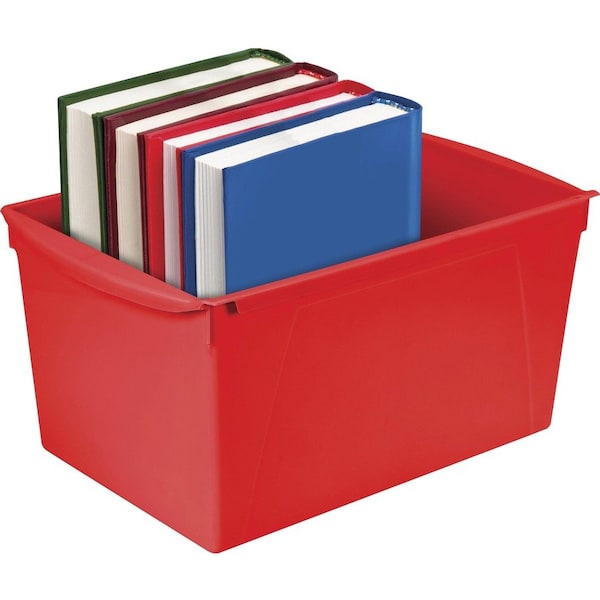 Book Storage Bin, Assorted, 7 in H, 9.2 in W, 14.5 in L, 6 PK